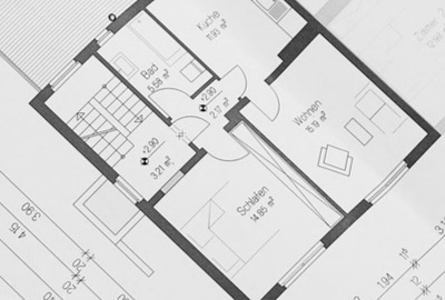 Image of a blueprint depicting the rooms of a house being similar to laying out committee charter deliverables.